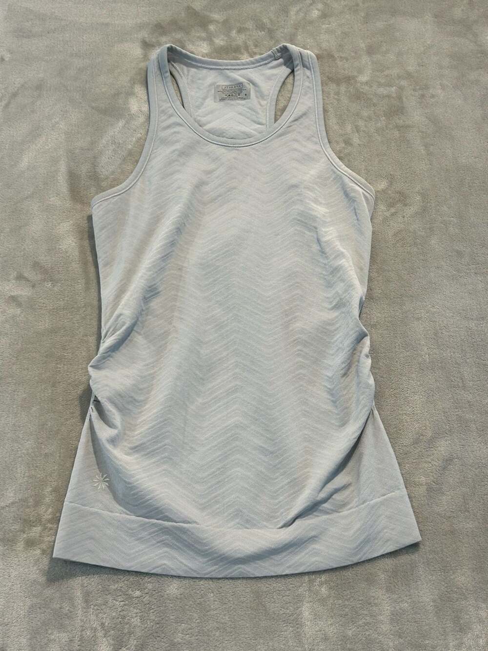 Athleta Tank Top Size S Gray Chevron Pattern Racerback